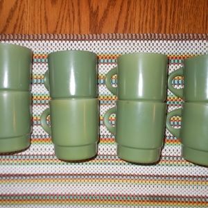 8 Vintage Coffee Mugs: Fire King Anchor Hocking